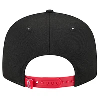 Men's New Era Black Los Angeles Angels Splatter 9FIFTY Snapback Hat