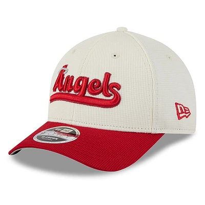 Casquette ajustable 9FORTY M-Crown pour homme New Era, crème/rouge, Los Angeles Angels City Connect Batting Practice