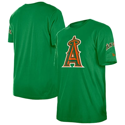 T-shirt à logo trèfle de la Saint-Patrick des Los Angeles Angels New Era pour homme, vert Kelly