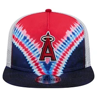 Men's New Era Los Angeles Angels Tie-Dye Golfer Trucker Adjustable Hat