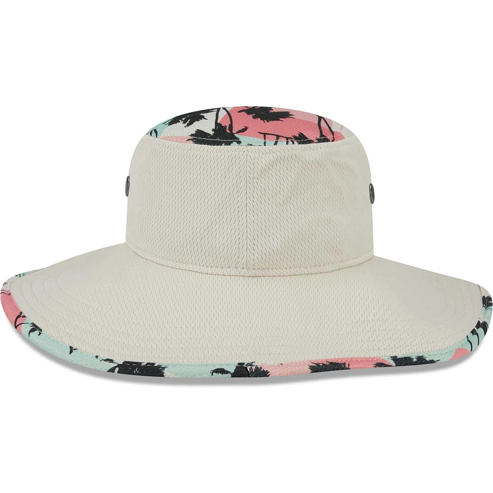 Men's New Era Natural Los Angeles Angels Retro Beachin' Bucket Hat