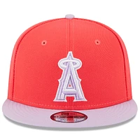 Men's New Era Red/Purple Los Angeles Angels Spring Basic Two-Tone 9FIFTY Snapback Hat