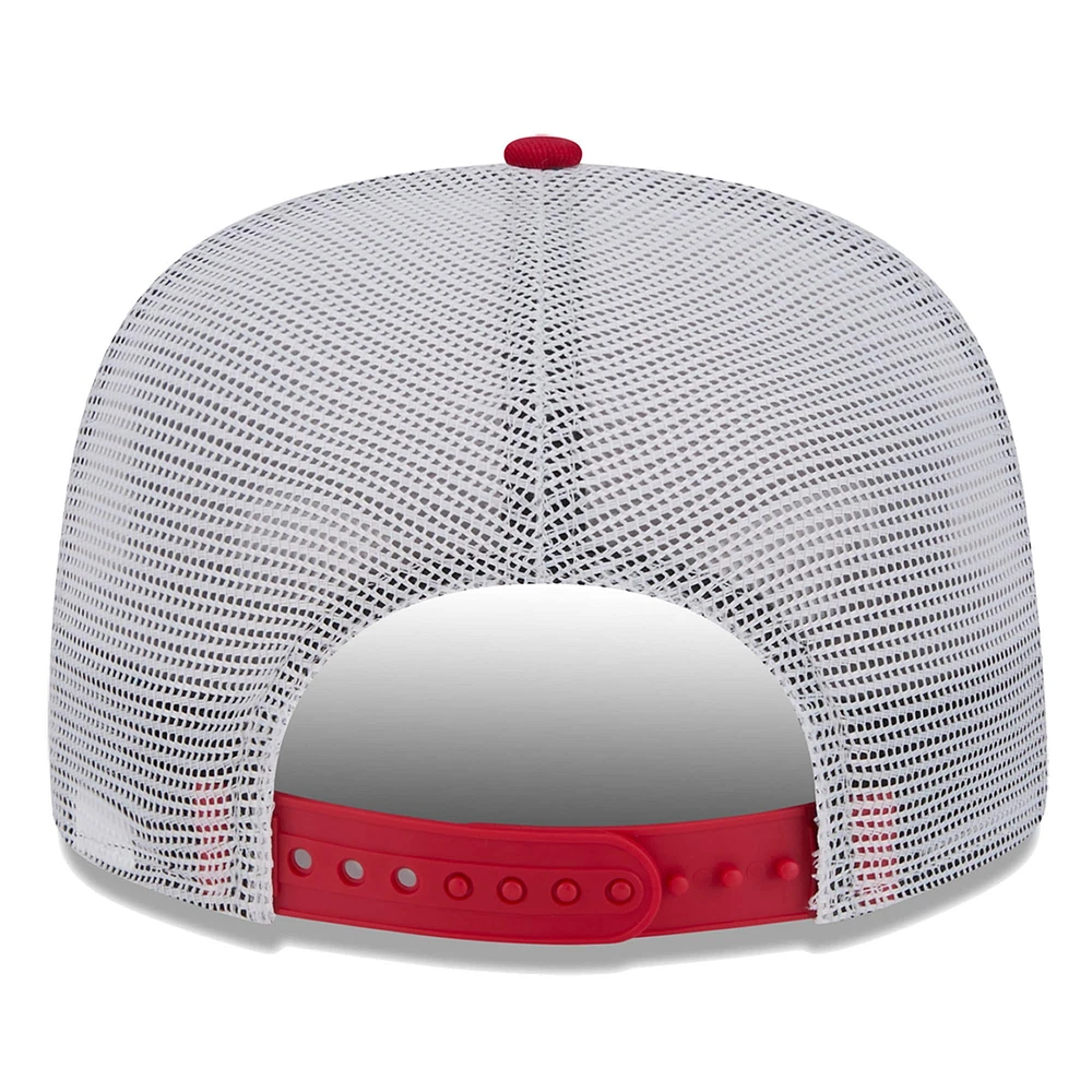 Men's New Era Red Los Angeles Angels Court Sport 9FIFTY Snapback Hat