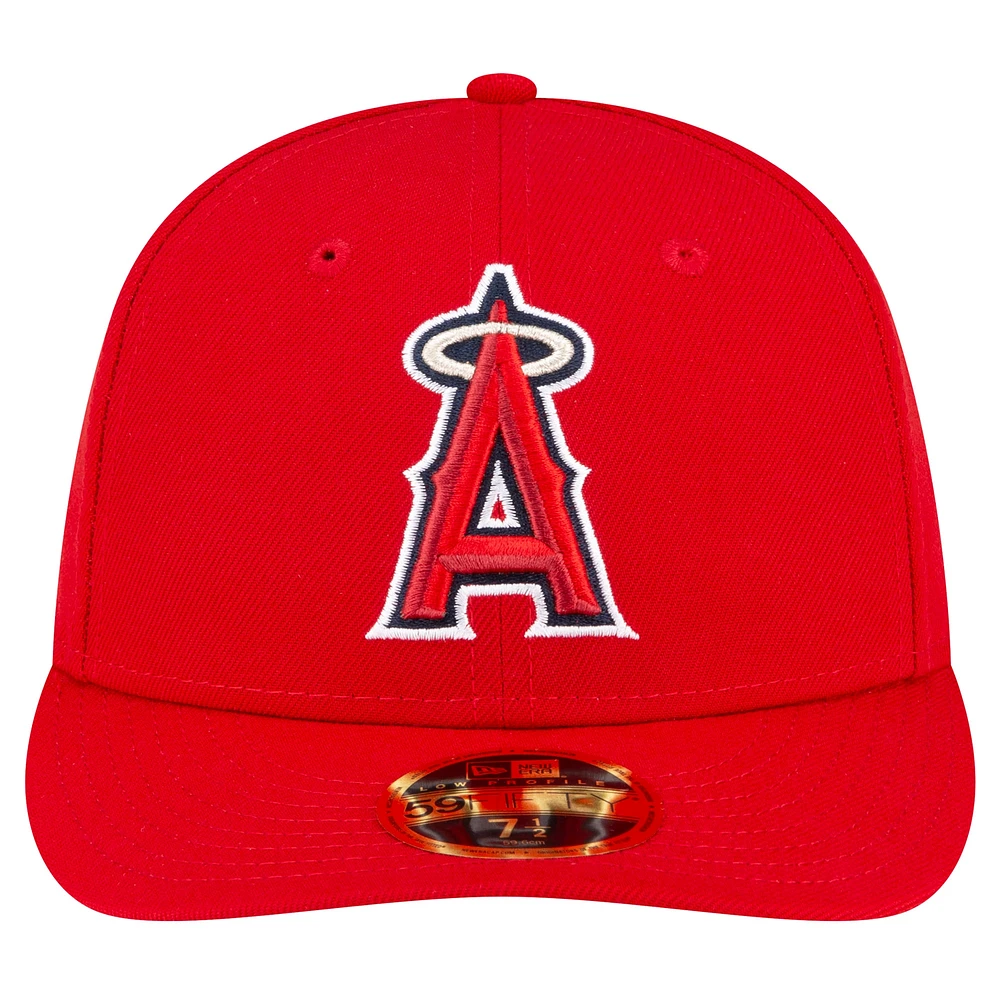Men's New Era  Red Los Angeles Angels Game Authentic Collection On-Field Low Profile 59FIFTY Fitted Hat