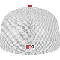Men's New Era Red Los Angeles Angels Team Color 59FIFTY Trucker Fitted Hat