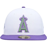 Men's New Era White Los Angeles Angels 2002 World Series Side Patch 59FIFTY Fitted Hat