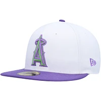 Men's New Era White Los Angeles Angels 2002 World Series Side Patch 59FIFTY Fitted Hat