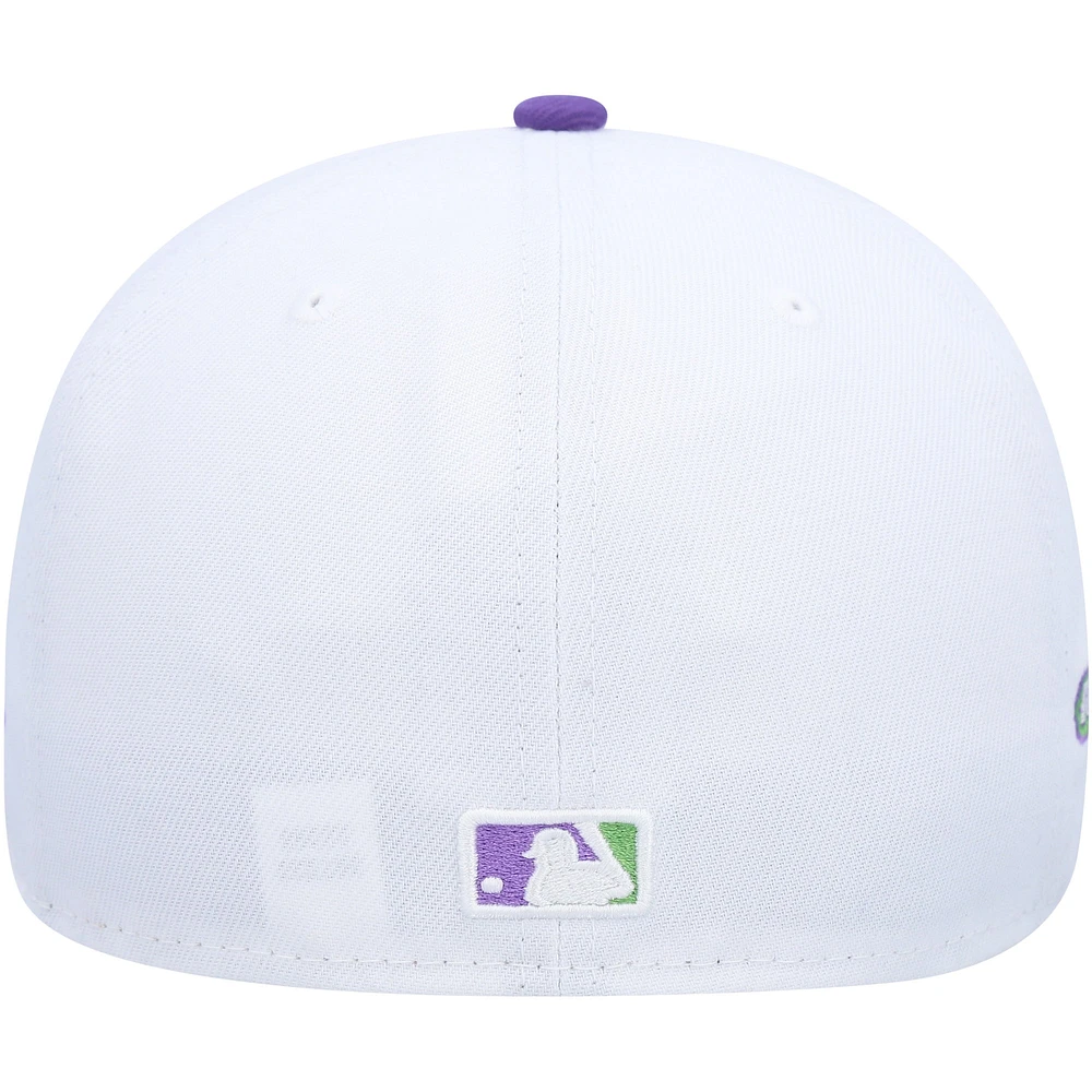 Men's New Era White Los Angeles Angels 2002 World Series Side Patch 59FIFTY Fitted Hat