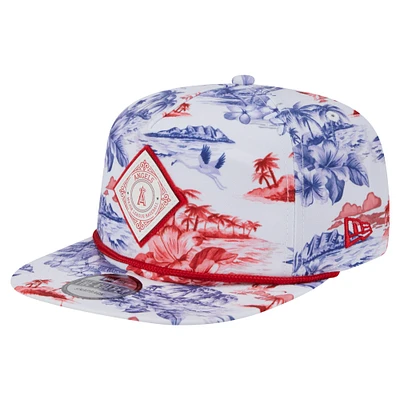 Casquette snapback blanche imprimée Island Golfer des Los Angeles Angels de New Era pour homme