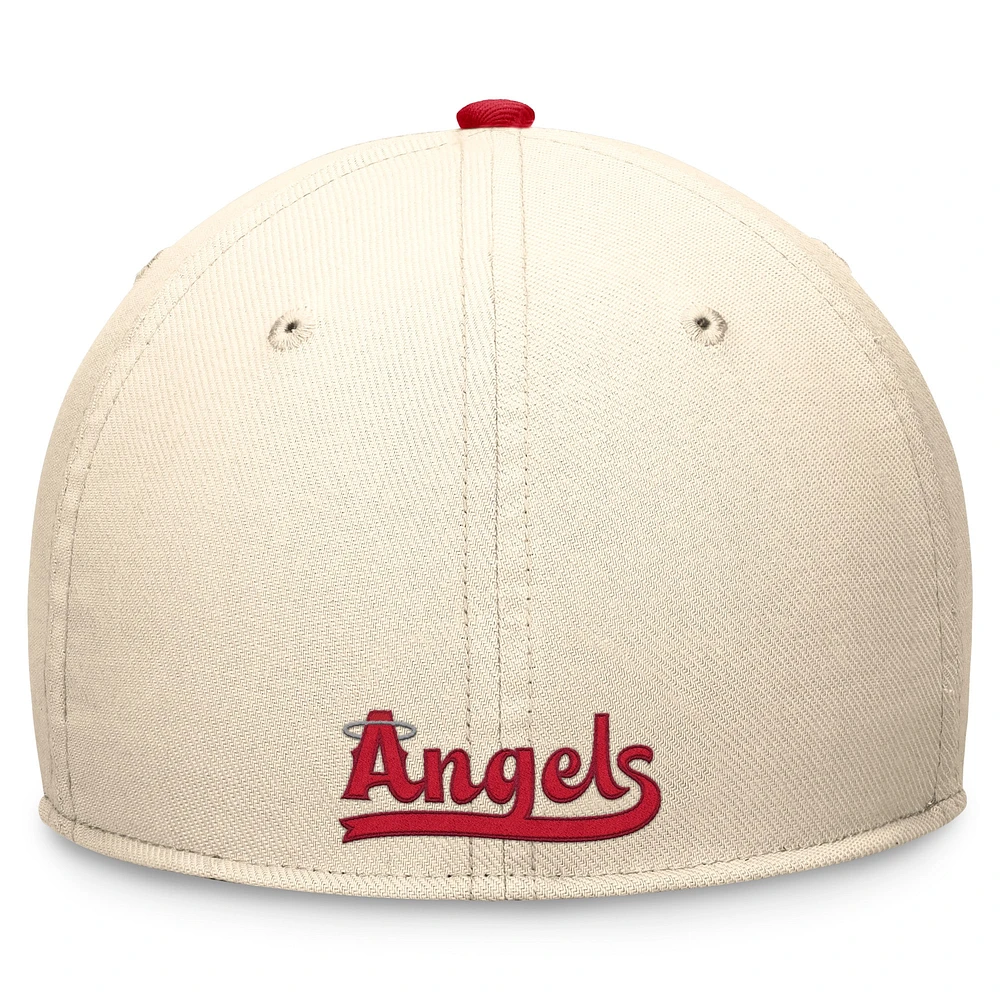 Men's Nike Cream/Red Los Angeles Angels 2024 City Connect Swoosh Flex Hat