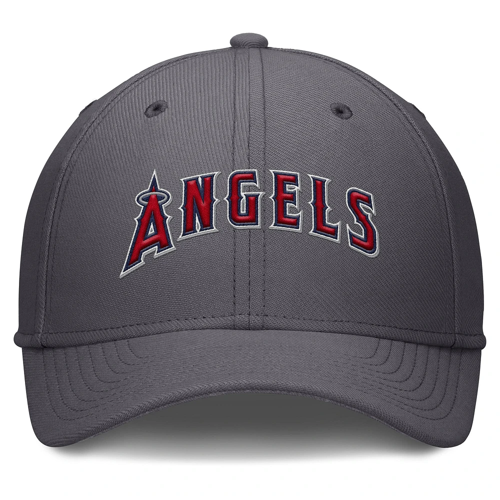 Men's Nike  Gray Los Angeles Angels Swoosh Performance Flex Hat