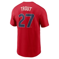 Men's Nike Mike Trout Red Los Angeles Angels City Connect Fuse Name & Number T-Shirt