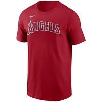 T-shirt avec nom et numéro des Los Angeles Angels Nike Mike Trout pour homme, rouge