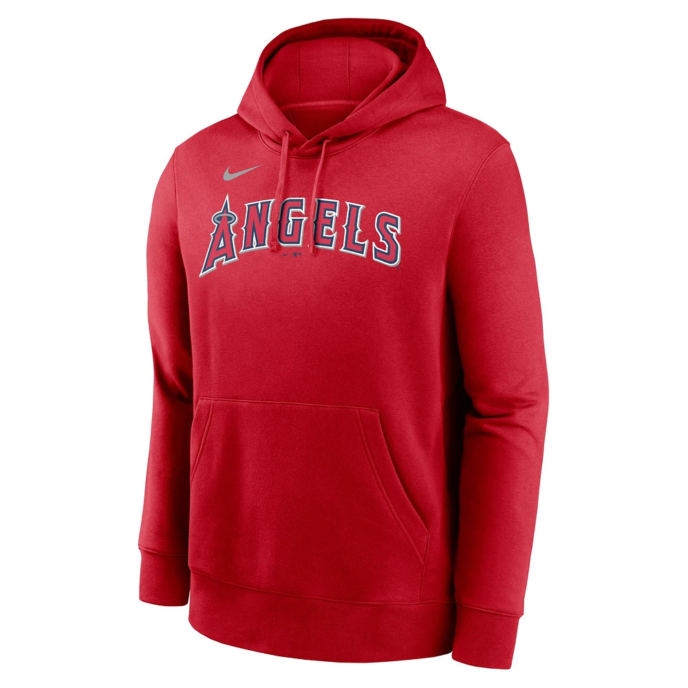 Sweat à capuche Nike Mike Trout pour homme, rouge, Los Angeles Angels, nom et numéro du club