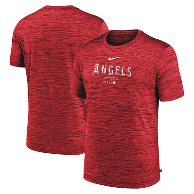 T-shirt Nike rouge Los Angeles Angels Authentic Collection Velocity Performance pour homme