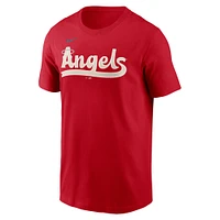 Men's Nike Red Los Angeles Angels City Connect Wordmark T-Shirt