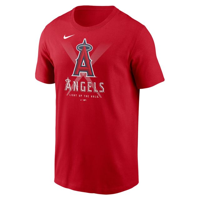 T-shirt Nike rouge des Los Angeles Angels pour hommes illumine le halo de l'équipe locale
