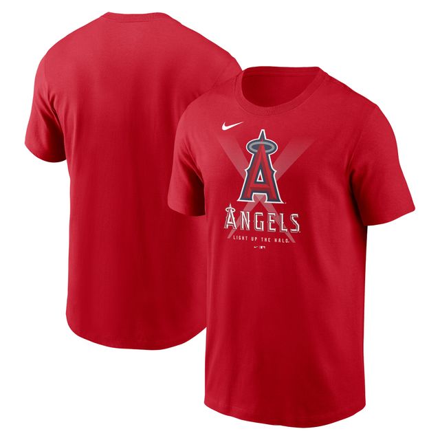 T-shirt Nike rouge des Los Angeles Angels pour hommes illumine le halo de l'équipe locale