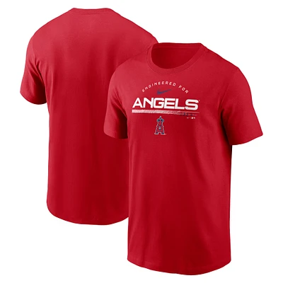T-shirt Nike Los Angeles Angels Team Engineered Performance rouge pour homme