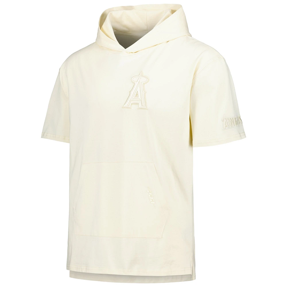 Men's Pro Standard Cream Los Angeles Angels Neutral Hoodie T-Shirt