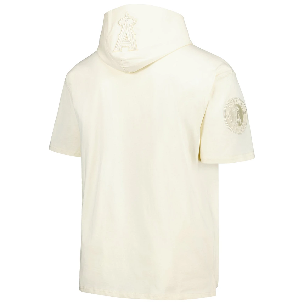 Men's Pro Standard Cream Los Angeles Angels Neutral Hoodie T-Shirt