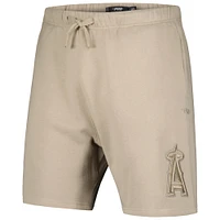 Men's Pro Standard Khaki Los Angeles Angels Neutral Fleece Shorts