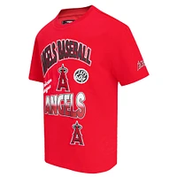 Men's Pro Standard Red Los Angeles Angels Turn It Up Dropped Shoulder T-Shirt