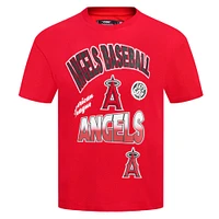 Men's Pro Standard Red Los Angeles Angels Turn It Up Dropped Shoulder T-Shirt