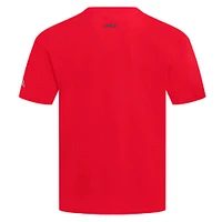 Men's Pro Standard Red Los Angeles Angels Turn It Up Dropped Shoulder T-Shirt