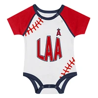 Newborn & Infant Los Angeles Angels Tied Up Bodysuit, Bib Bootie Set