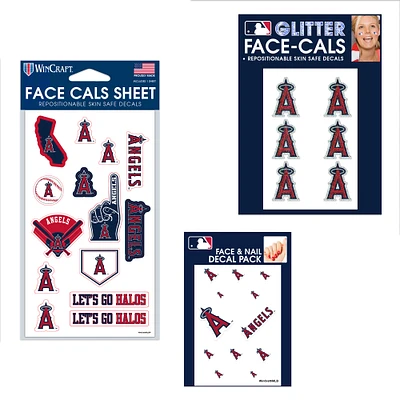 WinCraft Los Angeles Angels Ensemble de tatouages sans eau 4" x 7"