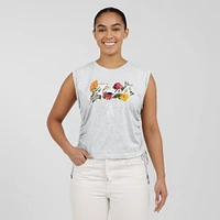 Women's WEAR by Erin Andrews  Heather Gray Los Angeles Angels Cinched Tank Top