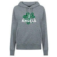 Women's Levelwear Los Angeles Angels St. Patrick's Day Adorn Shamrock Pullover Hoodie