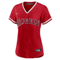Maillot Nike rouge de l'équipe réplique alternative des Los Angeles Angels pour femme