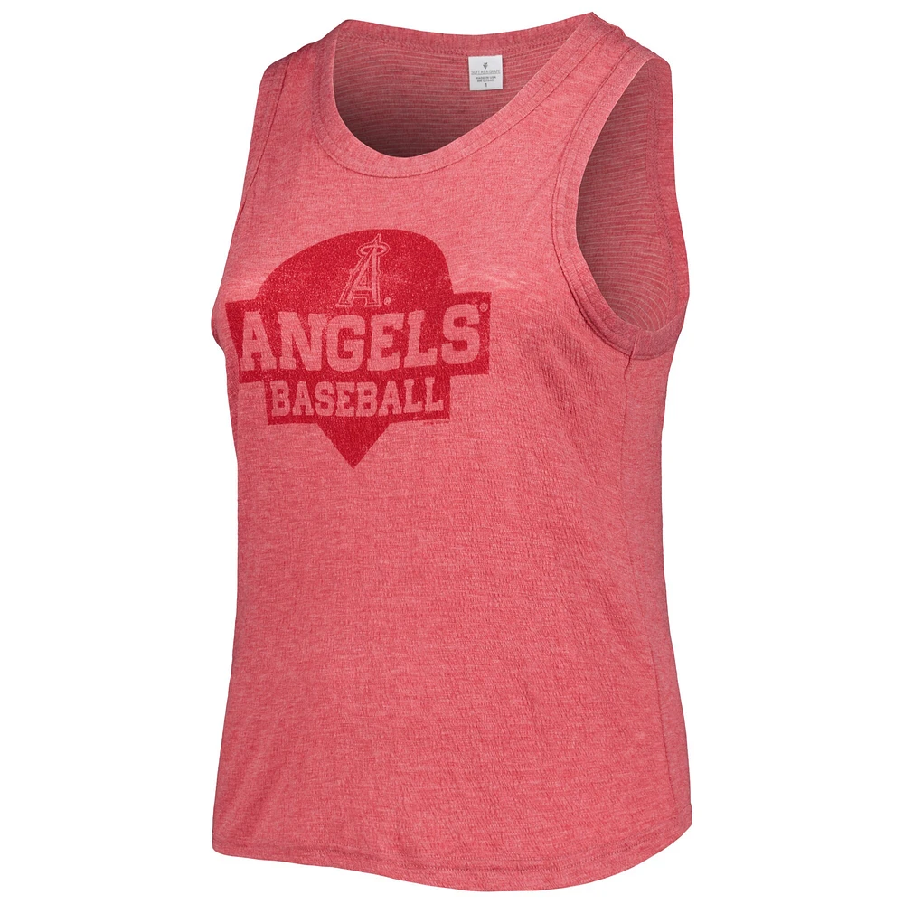Débardeur Los Angeles Angels taille plus doux comme un raisin rouge à col montant pour femme