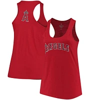 Women's Soft as a Grape Red Los Angeles Angels Plus Swing for the Fences Racerback Tank Top