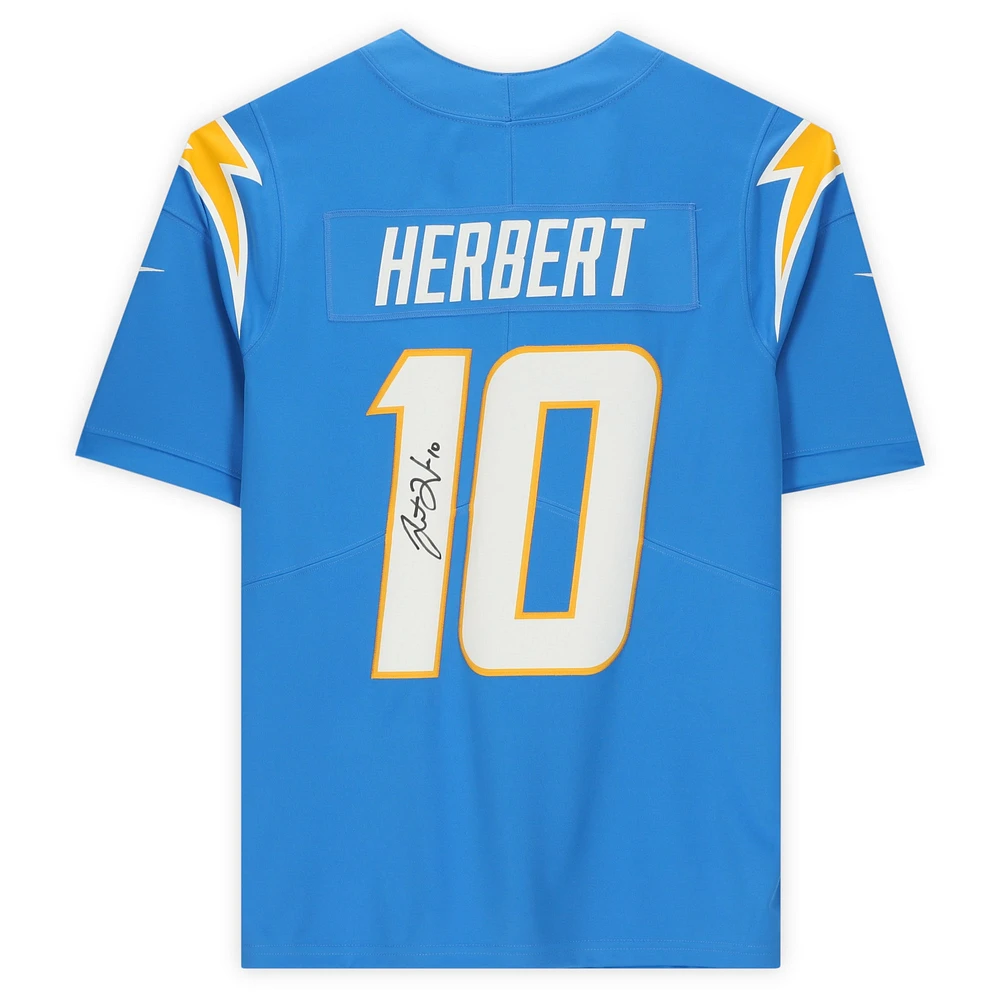 Justin Herbert Los Angeles Chargers Autographed Powder Blue Nike Limited Jersey