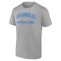 Men's Fanatics  Gray Los Angeles Chargers Screen Blocking T-Shirt