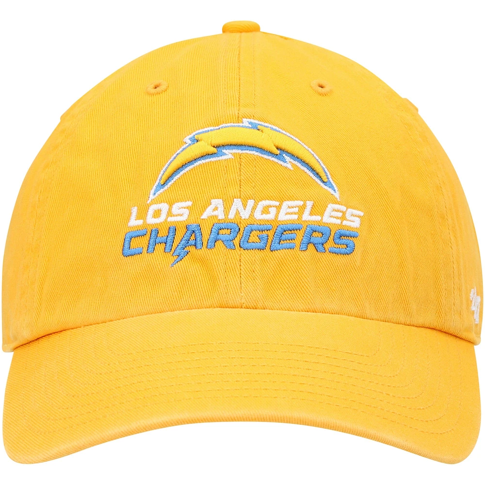Men's '47 Gold Los Angeles Chargers Secondary Clean Up Adjustable Hat