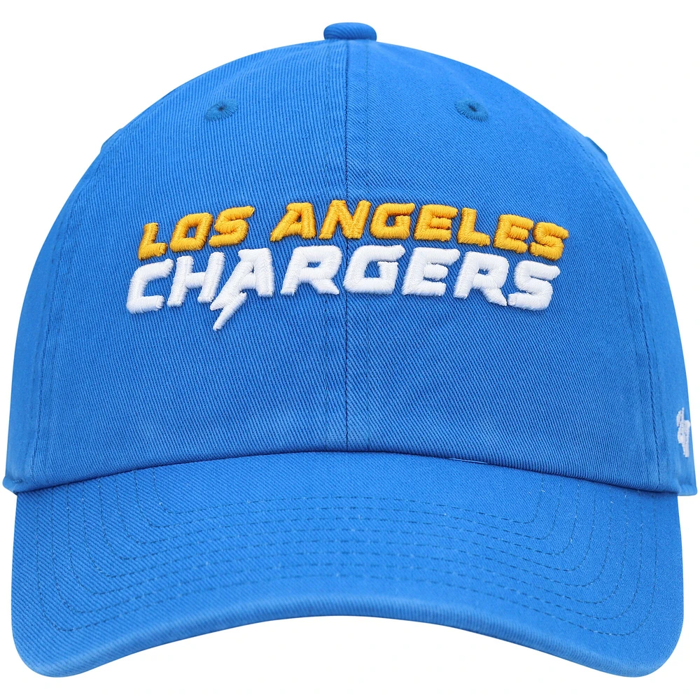 Men's '47 Powder Blue Los Angeles Chargers Clean Up Script Adjustable Hat