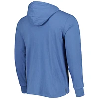Men's '47 Powder Blue Los Angeles Chargers  Field Franklin Hooded Long Sleeve T-Shirt