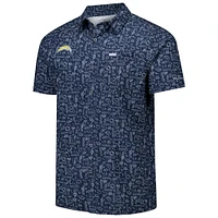 Men's Columbia PFG Navy Los Angeles Chargers Super Slack Tide Omni-Wick Button-Up Shirt