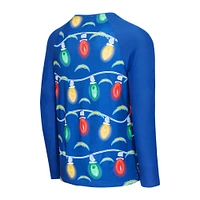 Men's Concepts Sport  Royal Los Angeles Chargers Garland Knit Raglan Long Sleeve T-Shirt and Pants Set