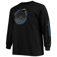 Men's Fanatics Black Los Angeles Chargers Big & Tall Color Pop Long Sleeve T-Shirt