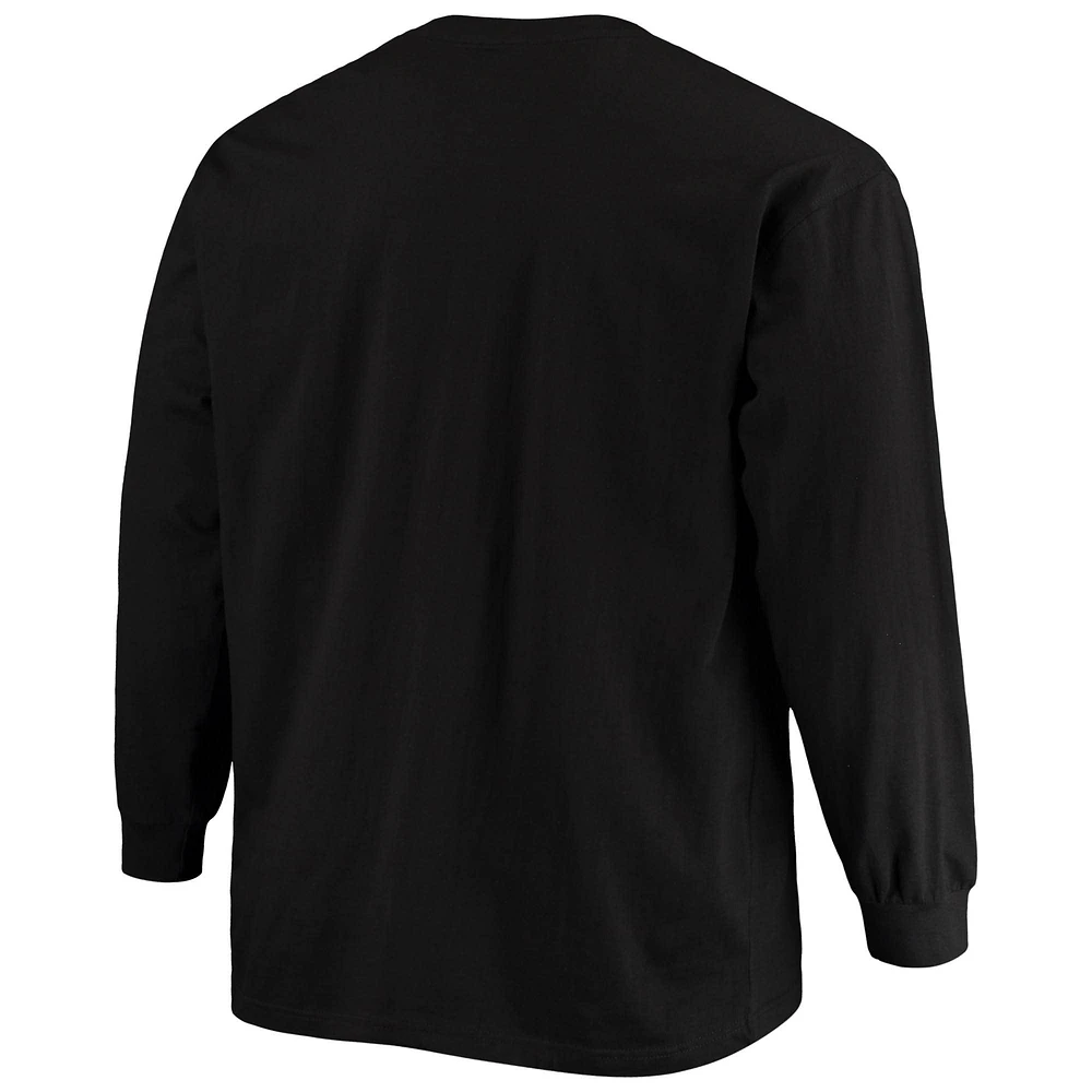 Men's Fanatics Black Los Angeles Chargers Big & Tall Color Pop Long Sleeve T-Shirt