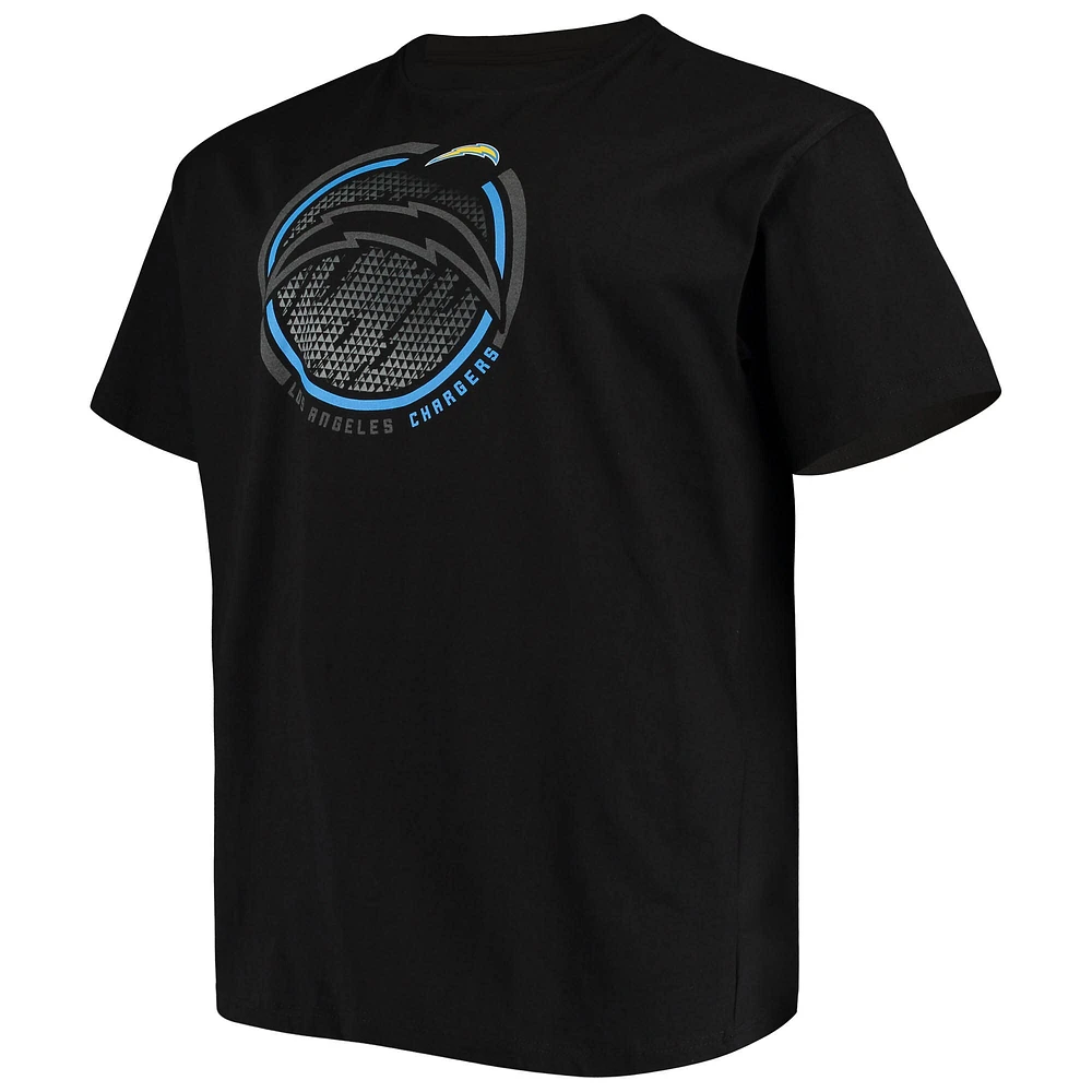 Men's Fanatics Black Los Angeles Chargers Big & Tall Color Pop T-Shirt