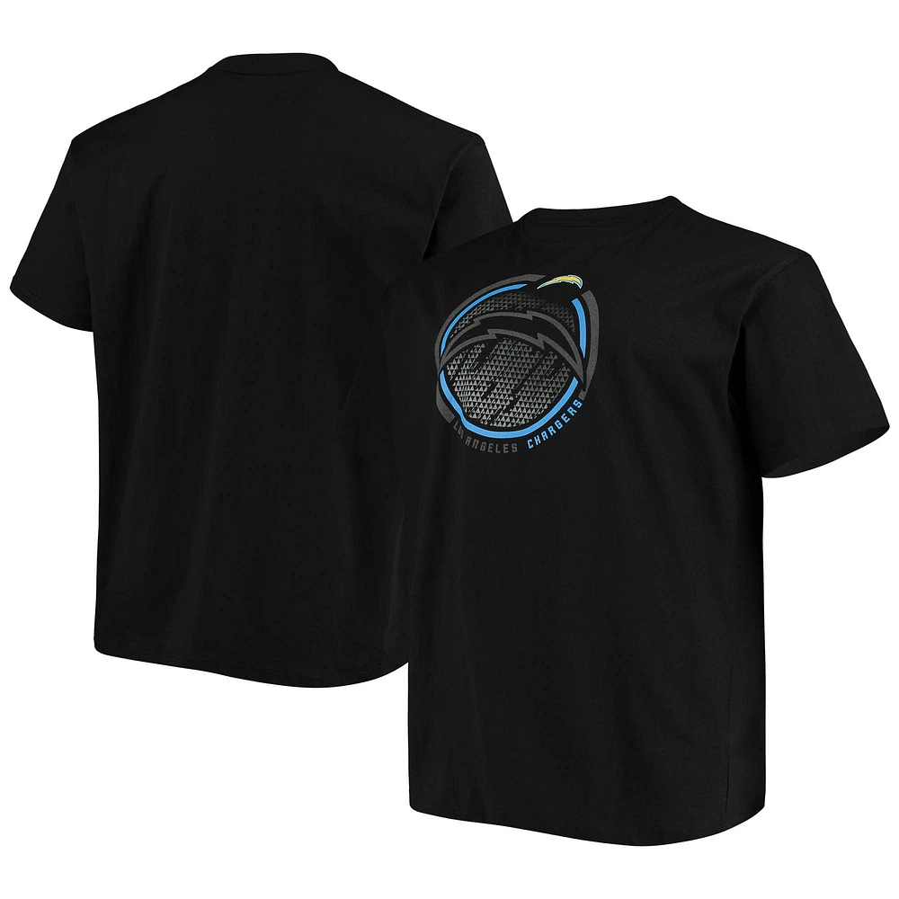 Men's Fanatics Black Los Angeles Chargers Big & Tall Color Pop T-Shirt