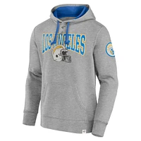 Men's Fanatics  Gray Los Angeles Chargers Label Maker Pullover Hoodie