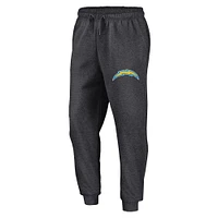 Men's Fanatics  Heather Charcoal Los Angeles Chargers Boost Fleece Joggers