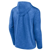 Men's Fanatics Heather Powder Blue Los Angeles Chargers Hook and Ladder Pullover Hoodie